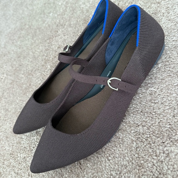 “Like new” Rothy's Brown Pointed Toe Flats Mary Jane - Picture 4 of 12